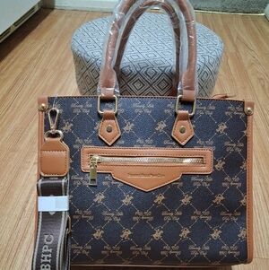 Brown and Black Designer Tote Bag